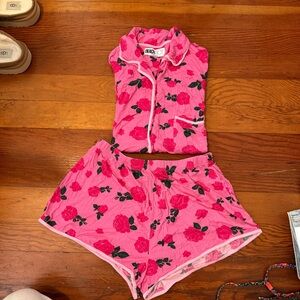 Beach Riot Pink Rose Pajama Set